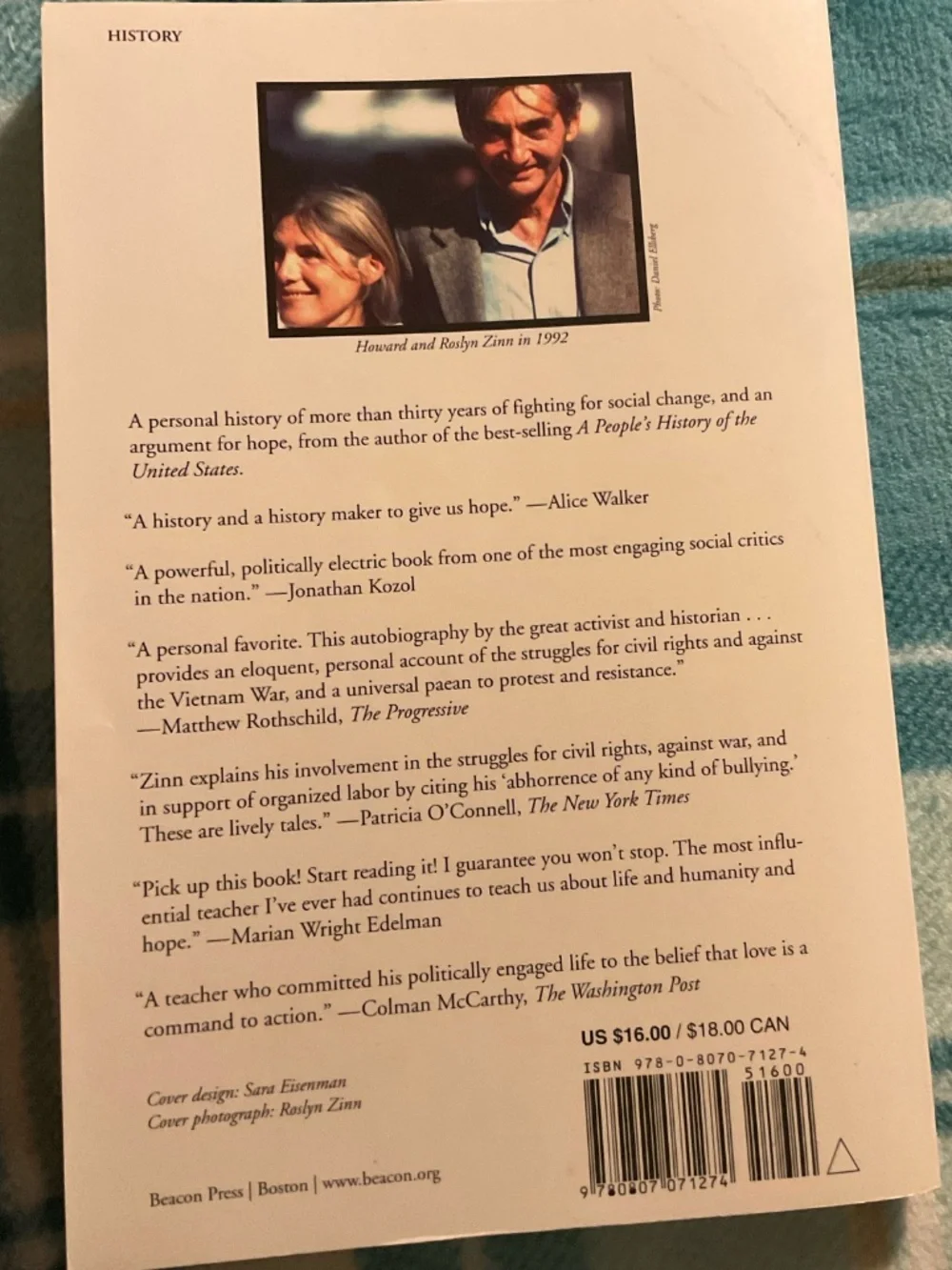 Howard Zen you can’t be neutral on a moving train memoir history paperback